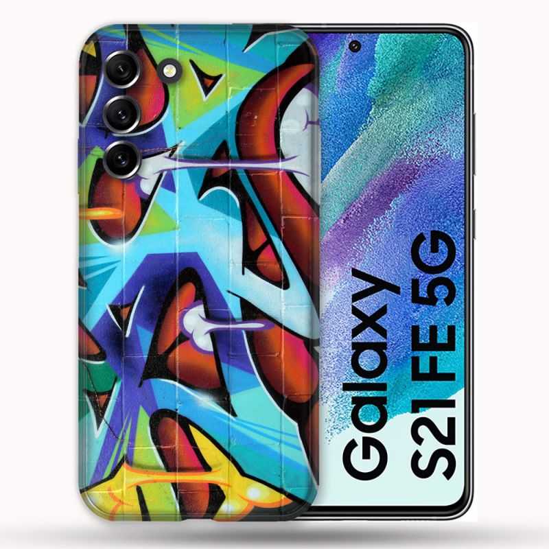 Coque Pour Samsung Galaxy S21 FE / S21FE Street Art Graf Color