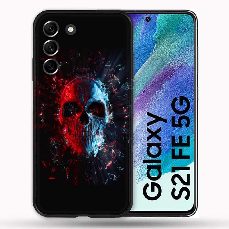 Coque Pour Samsung Galaxy S21 FE / S21FE Tete de Mort Deflagration