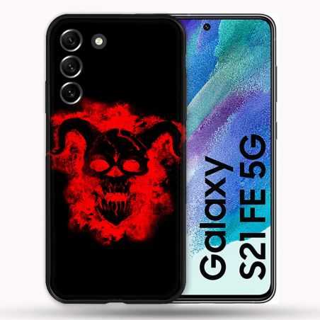 Coque Pour Samsung Galaxy S21 FE / S21FE Tete de Mort Diable