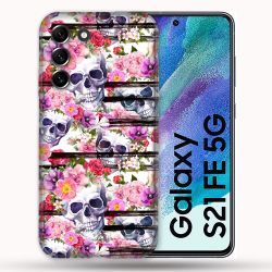 Coque Pour Samsung Galaxy S21 FE / S21FE Tete de Mort Pattern
