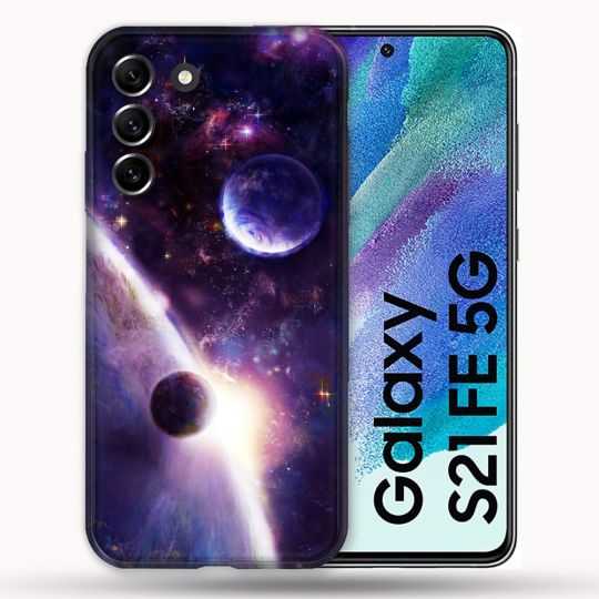Coque Pour Samsung Galaxy S21 FE / S21FE Univers Planete Stellaire
