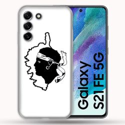 Coque Pour Samsung Galaxy S21 FE / S21FE Voyage Corse Blanc
