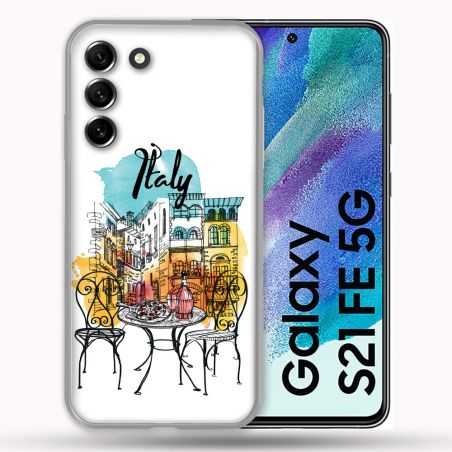 Coque Pour Samsung Galaxy S21 FE / S21FE Voyage Italie Vintage