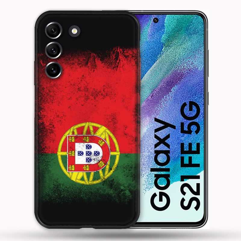 Coque Pour Samsung Galaxy S21 FE / S21FE Voyage Portugal Drapeau