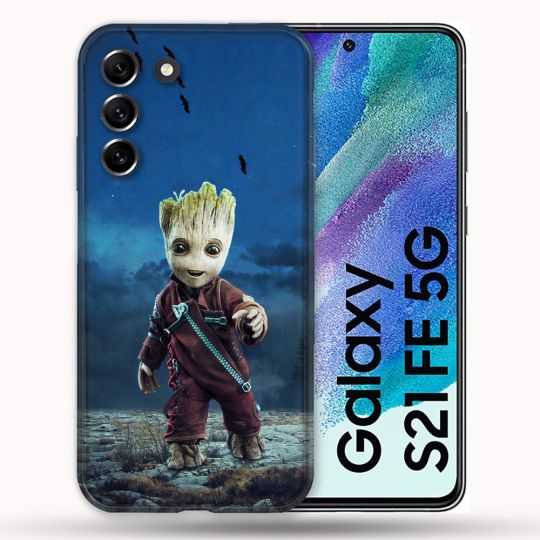 Coque Pour Samsung Galaxy S21 FE / S21FE Groot Bleu