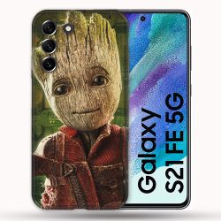 Coque Pour Samsung Galaxy S21 FE / S21FE Groot Vert