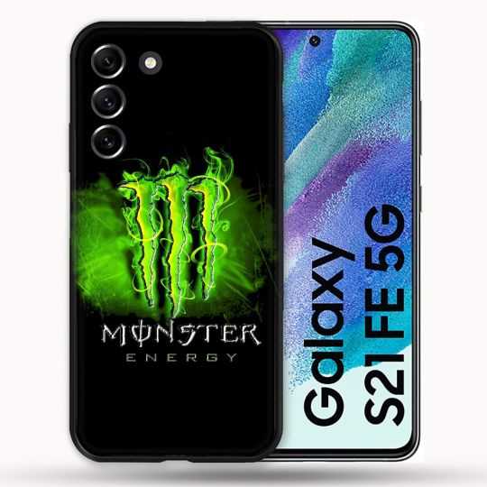 Coque Pour Samsung Galaxy S21 FE / S21FE Monster Energy Vert