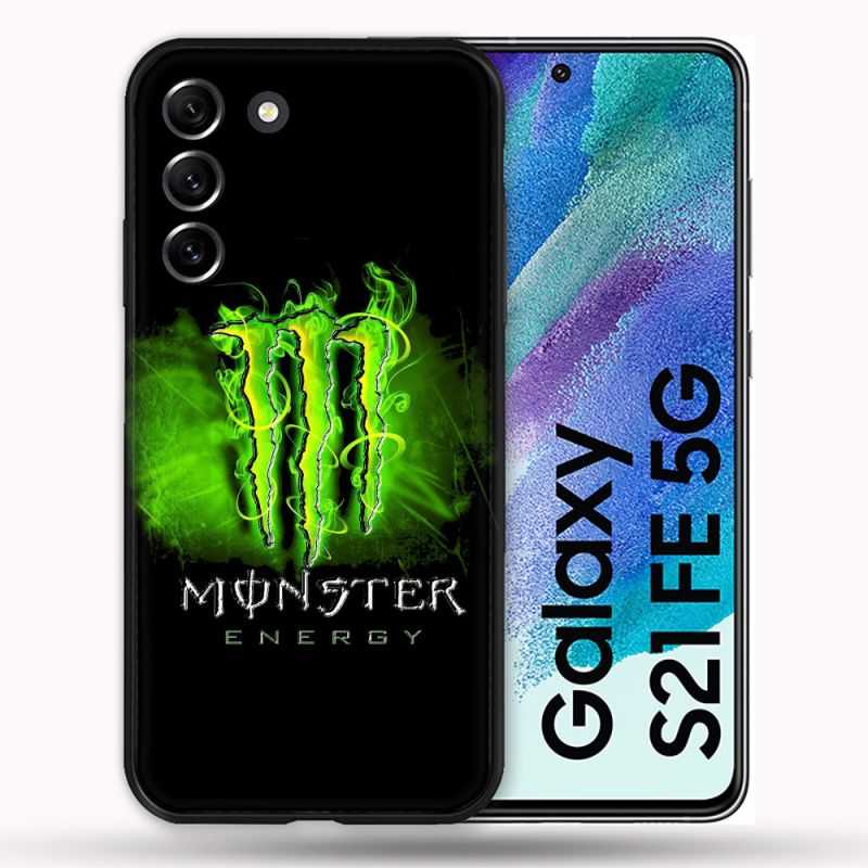 Coque Pour Samsung Galaxy S21 FE / S21FE Monster Energy Vert