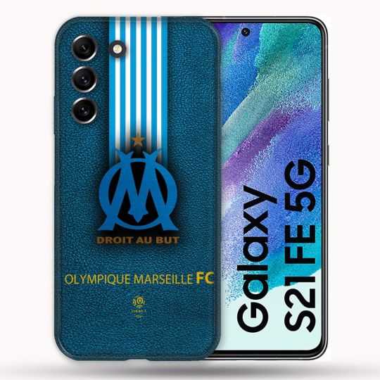Coque Pour Samsung Galaxy S21 FE / S21FE Olympique Marseille OM Bande