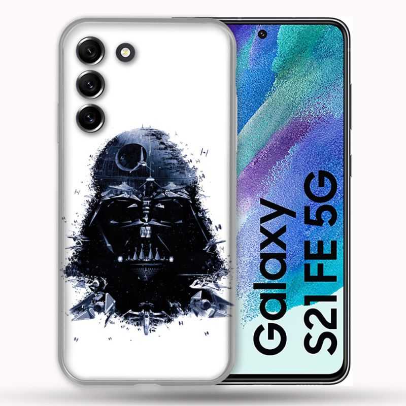 Coque Pour Samsung Galaxy S21 FE / S21FE Star Wars - Dark Vador Blanc