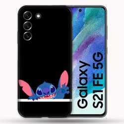 Coque Pour Samsung Galaxy S21 FE / S21FE Stitch Noir