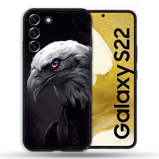 Coque Pour Samsung Galaxy S22 Animal Aigle Royal Noir