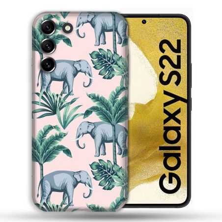 Coque Pour Samsung Galaxy S22 Animal Elephant Pattern