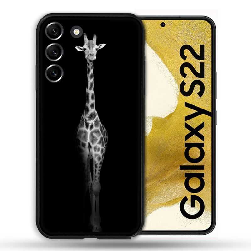 Coque Pour Samsung Galaxy S22 Animal Girafe Noire