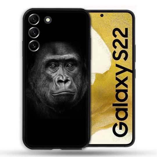 Coque Pour Samsung Galaxy S22 Animal Gorille Noir