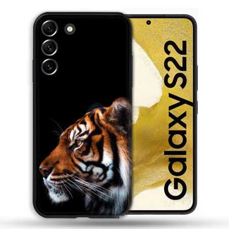 Coque Pour Samsung Galaxy S22 Animal Tigre Noir