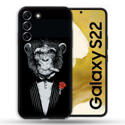 Coque Pour Samsung Galaxy S22 Decale Singe Mafia