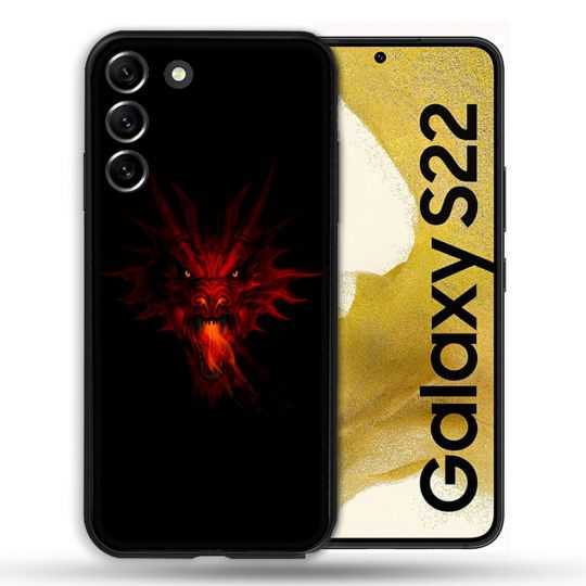 Coque Pour Samsung Galaxy S22 Fantastique Dragon Feu