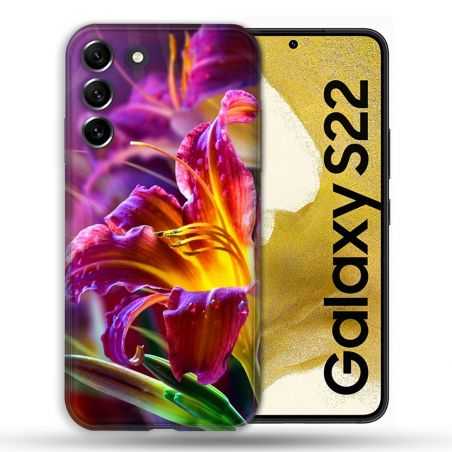 Coque Pour Samsung Galaxy S22 Fleur Lys Color