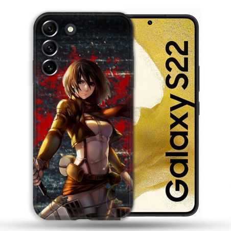 Coque Pour Samsung Galaxy S22 Manga Attaque Titans Mikasa