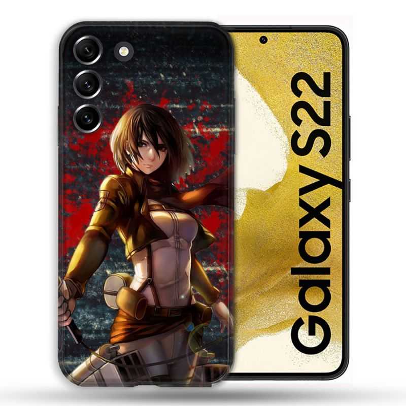 Coque Pour Samsung Galaxy S22 Manga Attaque Titans Mikasa