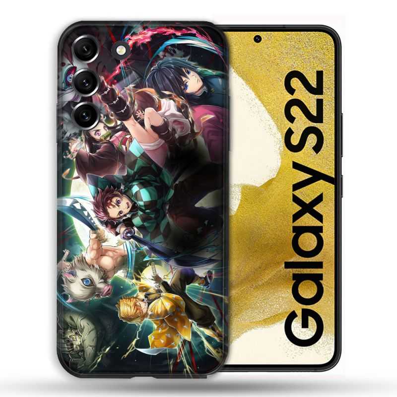 Coque Pour Samsung Galaxy S22 Manga Demon Slayer Groupe