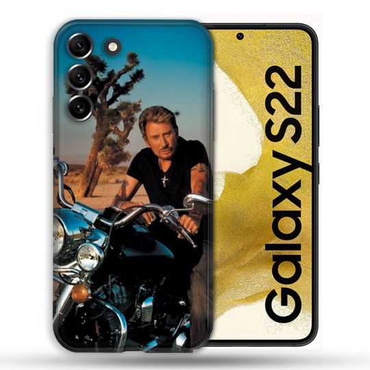 Coque Pour Samsung Galaxy S22 Musique Johnny Hallyday Moto