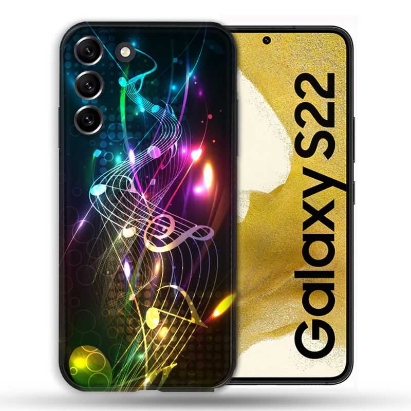 Coque Pour Samsung Galaxy S22 Musique Partition Multicolore