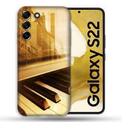 Coque Pour Samsung Galaxy S22 Musique Piano Retro