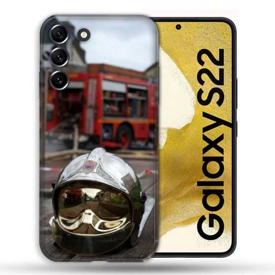 Coque Pour Samsung Galaxy S22 Pompier Casque Camion