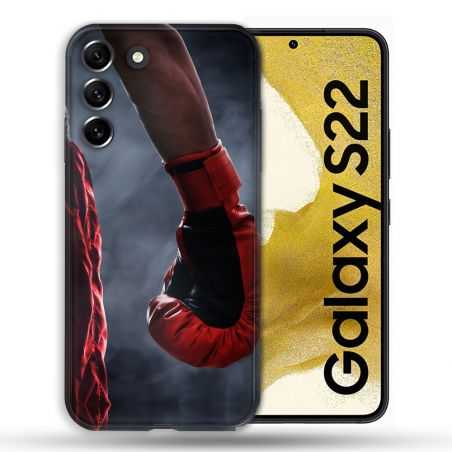 Coque Pour Samsung Galaxy S22 Sport Boxe Gant Rouge