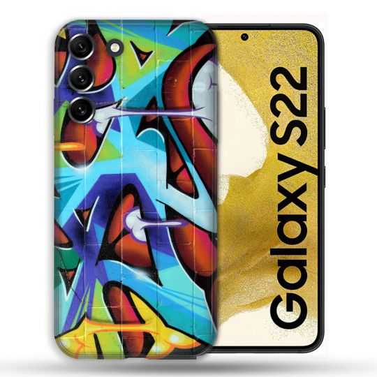 Coque Pour Samsung Galaxy S22 Street Art Graf Color