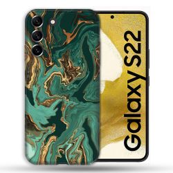 Coque Pour Samsung Galaxy S22 Texture Marbre Vert