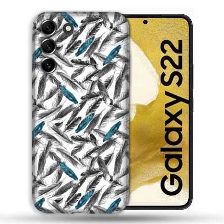 Coque Pour Samsung Galaxy S22 Texture Plume Canard