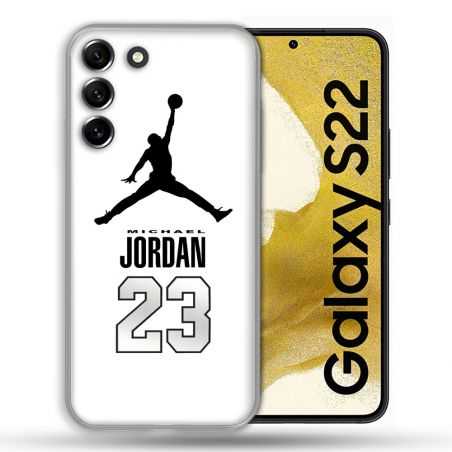 Coque Pour Samsung Galaxy S22 Jordan 23 Blanc