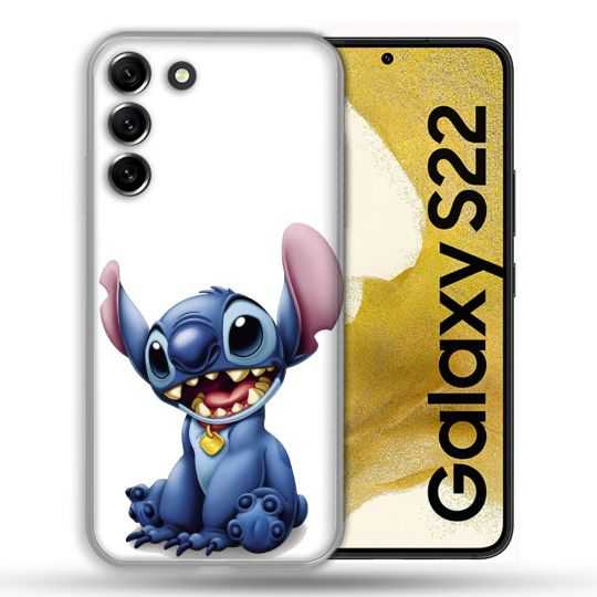 Coque Pour Samsung Galaxy S22 Stitch Blanc