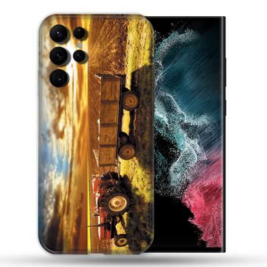 Coque Pour Samsung Galaxy S22 Ultra Agriculture Tracteur Color