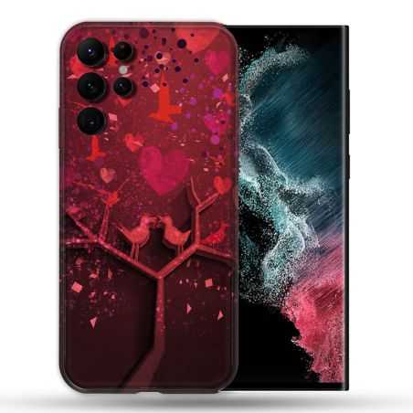 Coque Pour Samsung Galaxy S22 Ultra Amour Arbre