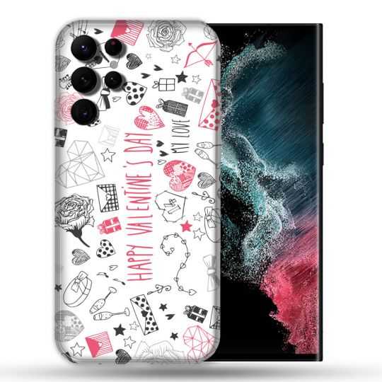 Coque Pour Samsung Galaxy S22 Ultra Amour Valentines