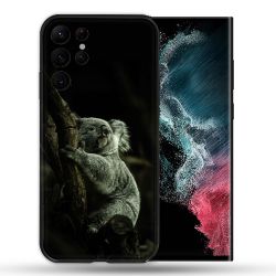 Coque Pour Samsung Galaxy S22 Ultra Animal Koala Noir