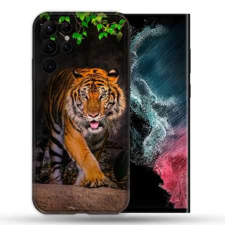 Coque Pour Samsung Galaxy S22 Ultra Animal Tigre Jungle