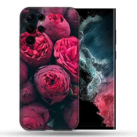 Coque Pour Samsung Galaxy S22 Ultra Fleur Pivoine