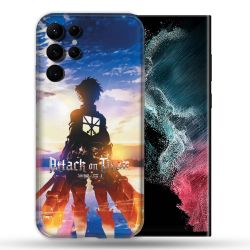 Coque Pour Samsung Galaxy S22 Ultra Manga Attaque Titans Soleil