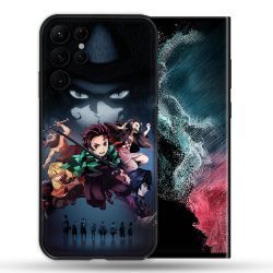 Coque Pour Samsung Galaxy S22 Ultra Manga Demon Slayer Noir