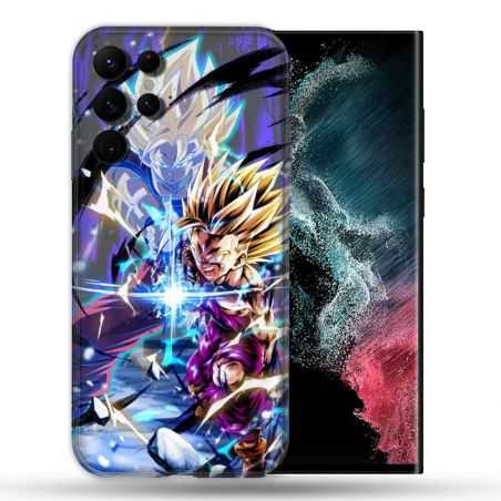 Coque Pour Samsung Galaxy S22 Ultra Manga Dragon Ball Sangohan Duo
