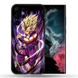 Coque Pour Samsung Galaxy S22 Ultra Manga Dragon Ball Sangohan Violet