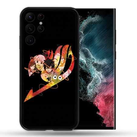 Coque Pour Samsung Galaxy S22 Ultra Manga Fairy Tail Logo Noir