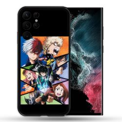 Coque Pour Samsung Galaxy S22 Ultra Manga My Hero Academia Noir