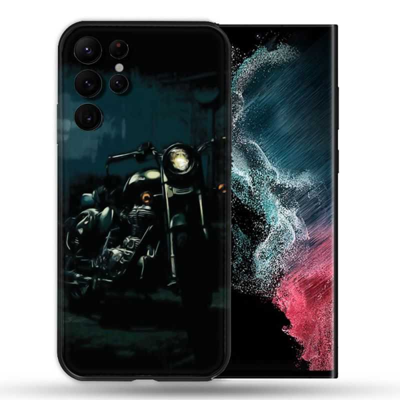 Coque Pour Samsung Galaxy S22 Ultra Moto Harley Vintage