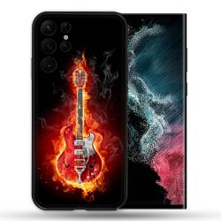 Coque Pour Samsung Galaxy S22 Ultra Musique Guitare Electrique